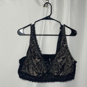AdoreMe Alessa Unlined Plus Size Bralette Black 3X